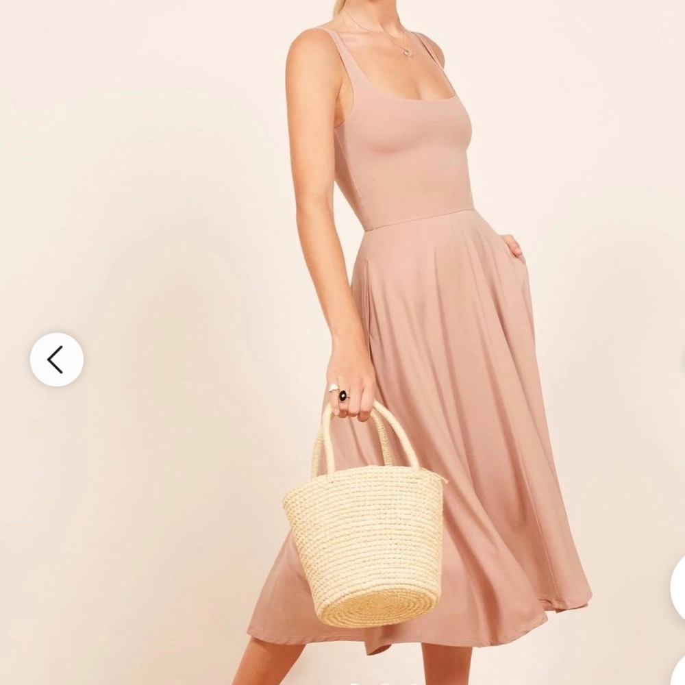 Reformation Rou Mauve Tank Top Midi Dress